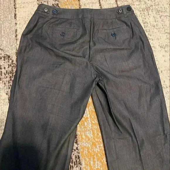 Ann Taylor Loft Julie Chambray Flared Casual Trouser Pants - Picture 6 of 9